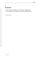 Familienrecht Libanon - Dr. Simone Sch&ouml;nberger, Kai Kreutzberger