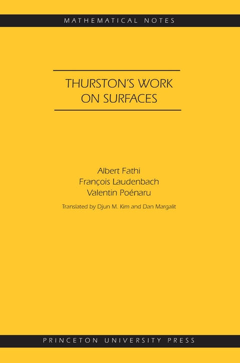Thurston's Work on Surfaces - Albert Fathi, François Laudenbach, Valentin Poénaru
