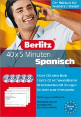 40 x 5 Minuten Spanisch - Set. 5 Audio-CDs und 48 Karteikarten - 