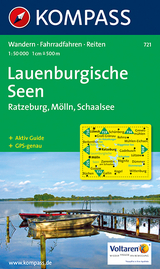 KOMPASS Wanderkarte Lauenburgische Seen - Ratzeburg - M&ouml;lln - Schaalsee - 