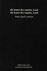 Die Kunst des Sonetts - Franz J Czernin