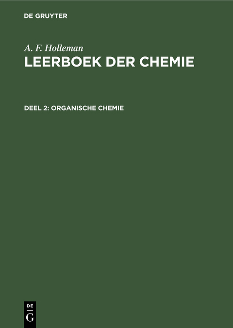 Organische Chemie - A. F. Holleman