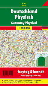 Deutschland Physisch, 1:700.000, Poster metallbest&auml;bt