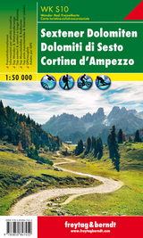 WK S10 Sextener Dolomiten - Dolomiti di Sesto - Cortina d'Ampezzo, Wanderkarte 1:50.000 - 