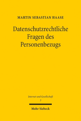 Datenschutzrechtliche Fragen des Personenbezugs
