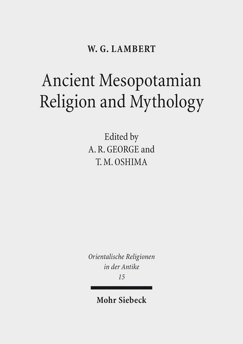 Ancient Mesopotamian Religion and Mythology -  W.G. Lambert