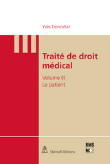 Trait&eacute; de droit m&eacute;dical - Yves Donzallaz