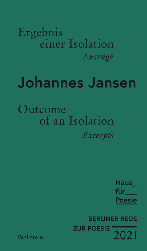 Ergebnis einer Isolation -  Johannes Jansen
