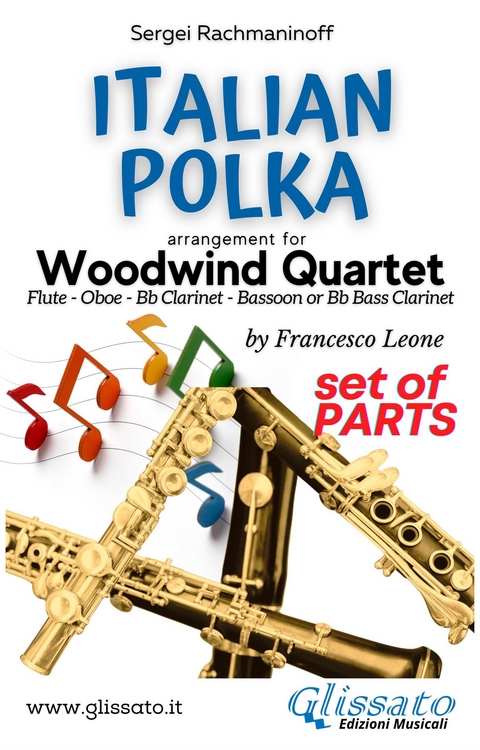 Woodwind Quartet "Italian Polka" score & parts - Sergei Rachmaninoff