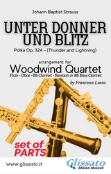 Woodwind Quartet "Unter Donner und Blitz" score & parts - Johann II Strauss