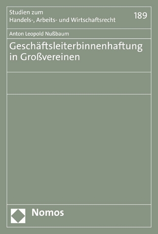 Geschäftsleiterbinnenhaftung in Großvereinen