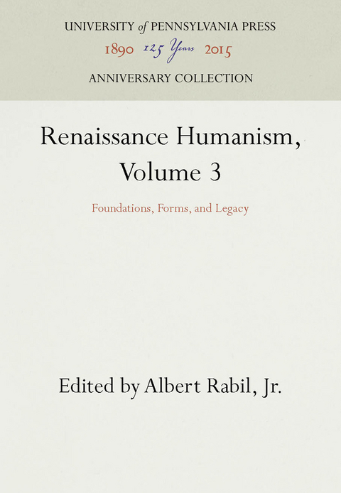 Renaissance Humanism, Volume 3 - 