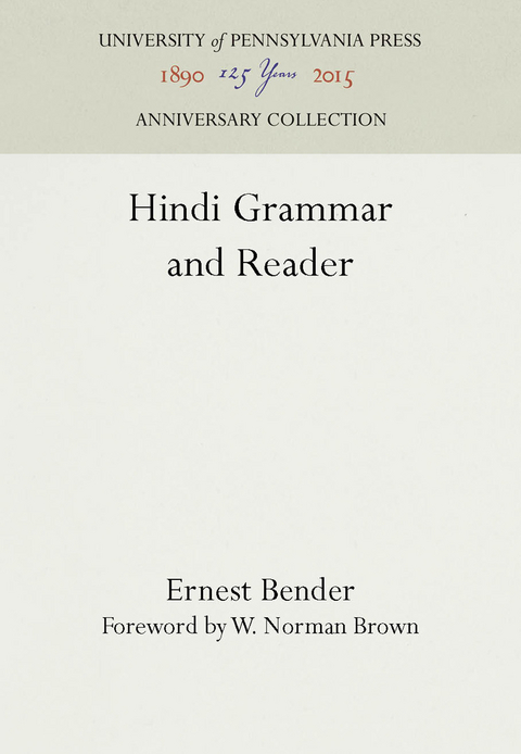 Hindi Grammar and Reader - Ernest Bender