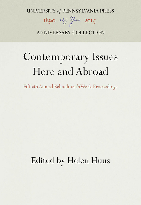 Contemporary Issues Here and Abroad - 