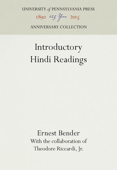 Introductory Hindi Readings - Ernest Bender