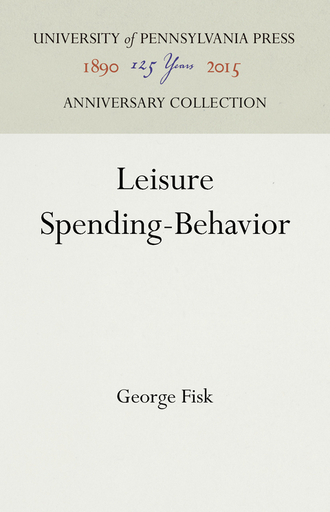 Leisure Spending-Behavior - George Fisk