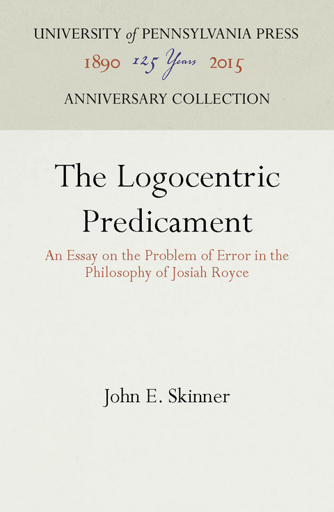 The Logocentric Predicament - John E. Skinner