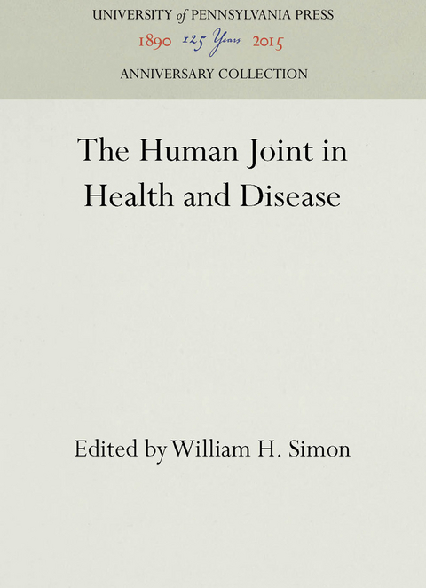 The Human Joint in Health and Disease - 