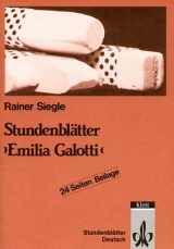 Stundenbl&auml;tter "Emilia Galotti" - Rainer Siegle