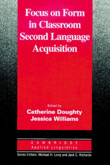 Focus on Form in Classroom Second Language Acquistion - 
