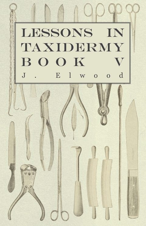 Lessons in Taxidermy - A Comprehensive Treatise on Collecting and Preserving all Subjects of Natural History - Book V. - J. Elwood