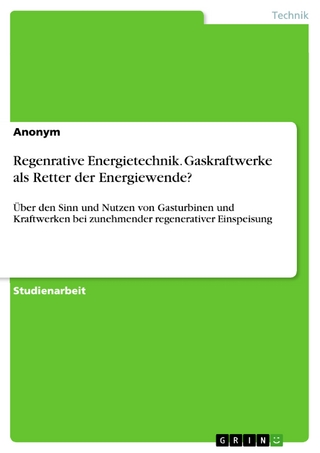 Regenrative Energietechnik. Gaskraftwerke als Retter der Energiewende?