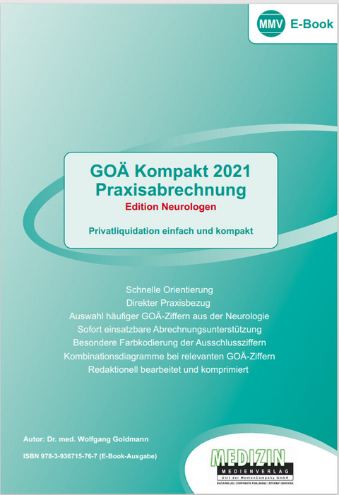 GOÄ Kompakt 2021 Neurologen -  Dr. Wolfgang Goldmann