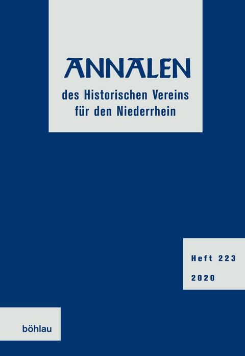 Annalen des Historischen Vereins f&uuml;r den Niederrhein 223 (2020)