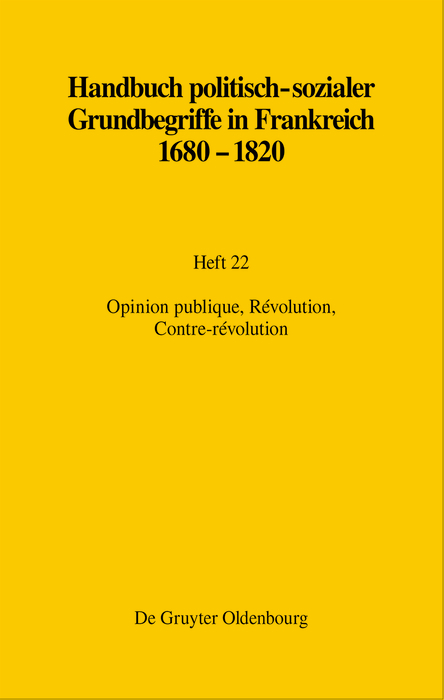 Opinion publique, R&eacute;volution, Contre-r&eacute;volution - J&ouml;rn Leonhard, Hans-J&uuml;rgen L&uuml;sebrink