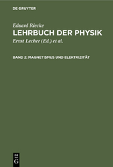 Magnetismus und Elektrizit&auml;t - Eduard Riecke