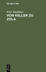 Von Keller zu Zola - Fritz Mauthner