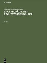 Encyklop&auml;die der Rechtswissenschaft. Band 5 - 