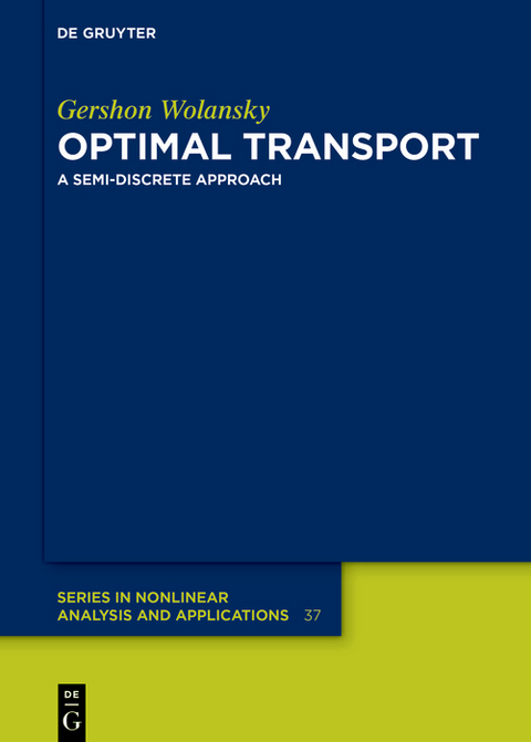 Optimal Transport - Gershon Wolansky