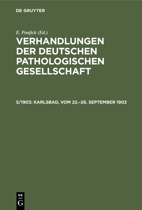 Karlsbad, vom 22.&ndash;26. September 1902 - 