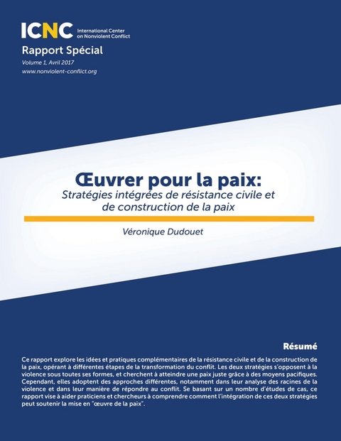 &OElig;uvrer pour la paix - V&eacute;ronique Dudouet