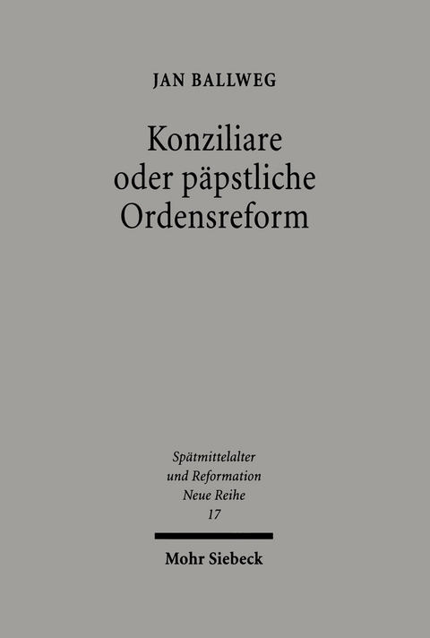 Konziliare oder päpstliche Reform -  Jan Ballweg