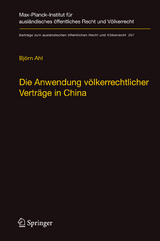 Die Anwendung v&ouml;lkerrechtlicher Vertr&auml;ge in China - Bj&ouml;rn Ahl