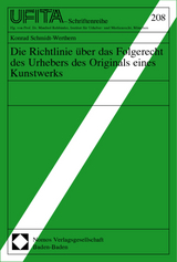 Die Richtlinie &uuml;ber das Folgerecht des Urhebers des Originals eines Kunstwerks - Konrad Schmidt-Werthern