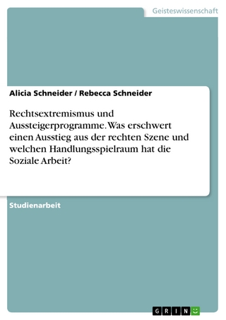 Rechtsextremismus und Aussteigerprogramme. Was erschwert einen Ausstieg aus der rechten Szene und welchen Handlungsspielraum hat die Soziale Arbeit?