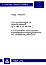 Steuerbefreiungen fuer Inlandsumsaetze (&sect; 4 Nrn. 8 bis 28 UStG) - Philipp Hoffs&uuml;mmer