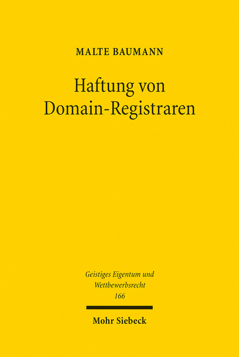 Haftung von Domain-Registraren -  Malte Baumann