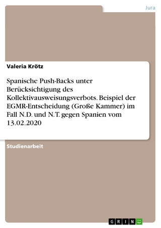 Spanische Push-Backs unter Berücksichtigung des Kollektivausweisungsverbots. Beispiel der EGMR-Entscheidung (Große Kammer) im Fall N.D. und N.T. gegen Spanien vom 13.02.2020