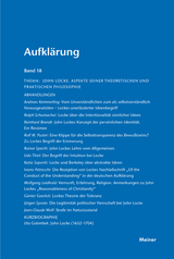 Aufklärung, Band 18: John Locke. Aspekte seiner theoretischen und praktischen Philosophie - 
