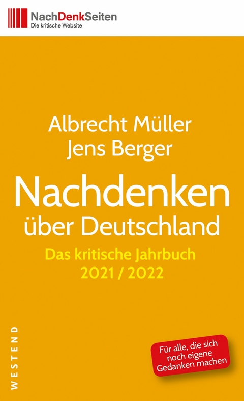 Nachdenken &uuml;ber Deutschland - Albrecht M&uuml;ller, Jens Berger
