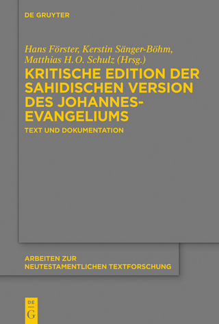 Kritische Edition der sahidischen Version des Johannesevangeliums