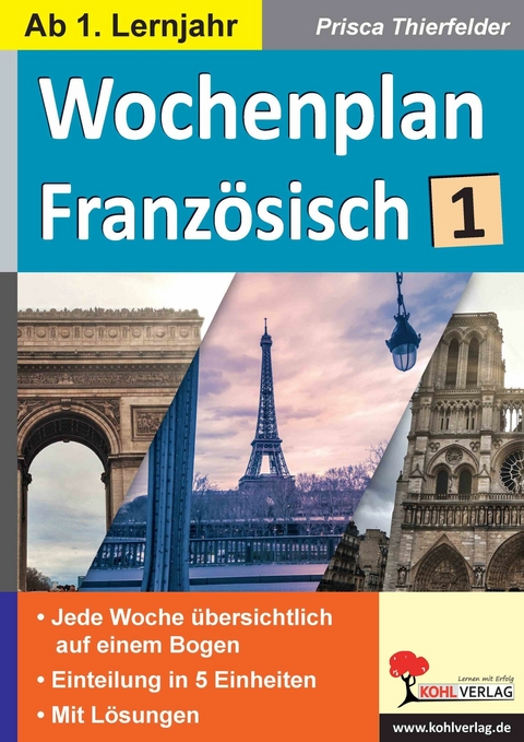 Wochenplan Franz&ouml;sisch / ab 1. Lernjahr -  Prisca Thierfelder
