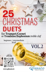 25 Christmas Duets for Trumpet or Trombone T.C. vol.2 - Adolphe Charles Adam, Kocher Conrad, John Henry Jr. Hopkins, Gustav Holst, William J. Kirkpatrick, Mykola Leontovych, H. Lewis Redner, Alfonso Maria de Liguori, James Pierpont, Franz Xaver Gruber