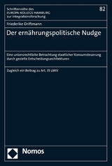 Der ern&auml;hrungspolitische Nudge - Friederike Driftmann