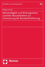 Notwendigkeit und Wirkungsweise unechter Massedarlehen zur Finanzierung der Betriebsfortf&uuml;hrung - Philipp Knauth