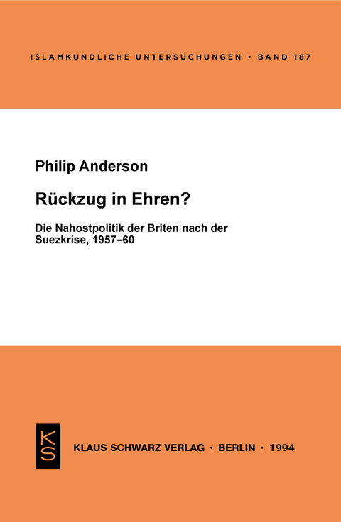 R&uuml;ckzug in Ehren? - Philip Anderson